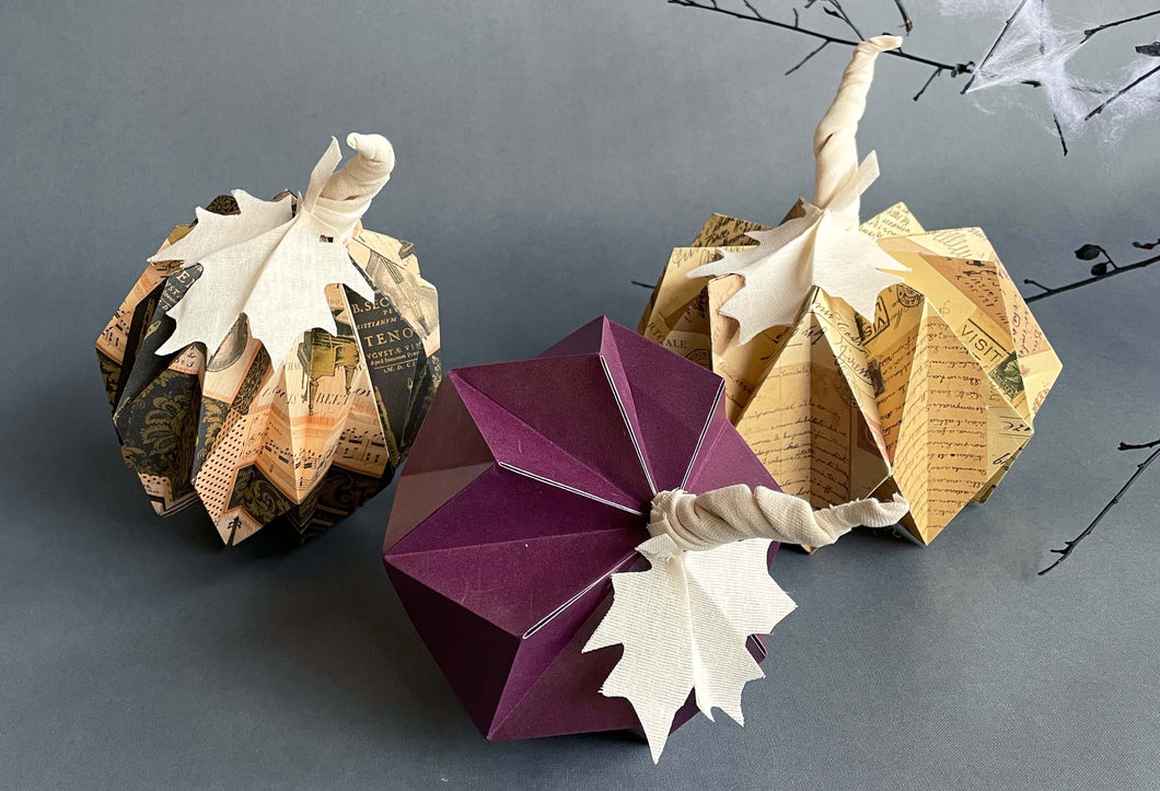 CALABAZAS ORIGAMI OBJETO DECORATIVO